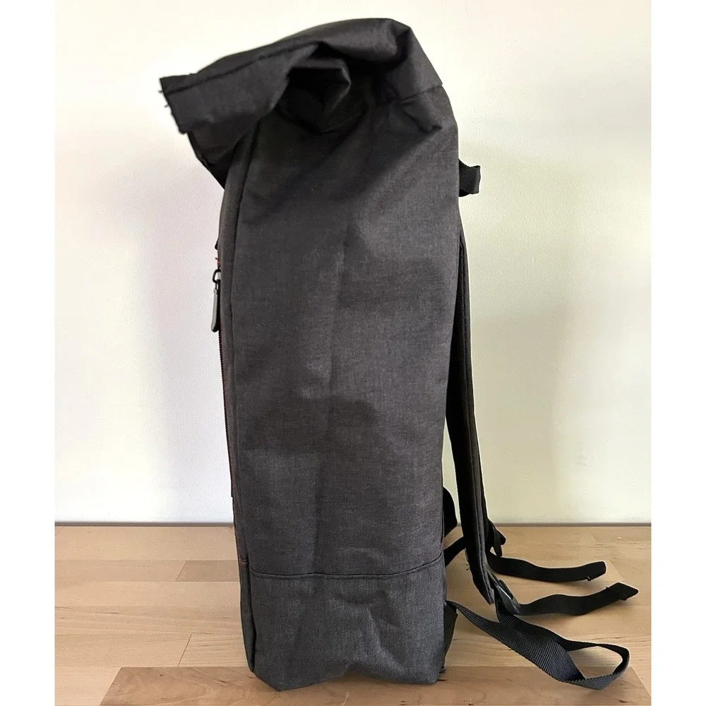 Chipotle RollTop Backpack Gray Ltd Ed Employee Gift SpellOut Fastfood Streetwear